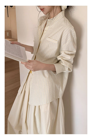 Striped work shirt
