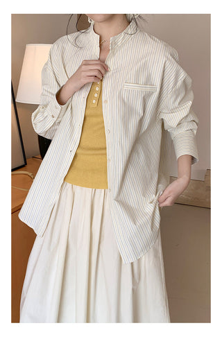 Striped work shirt