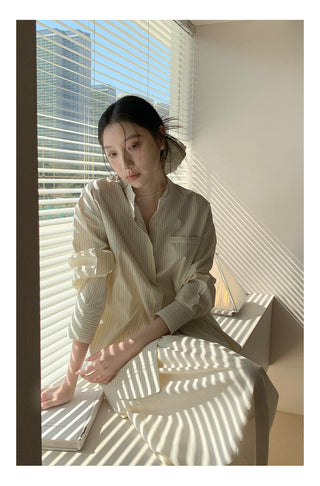 Striped work shirt