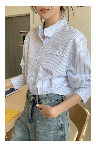 Striped work shirt