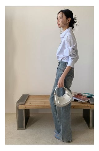 Striped work shirt