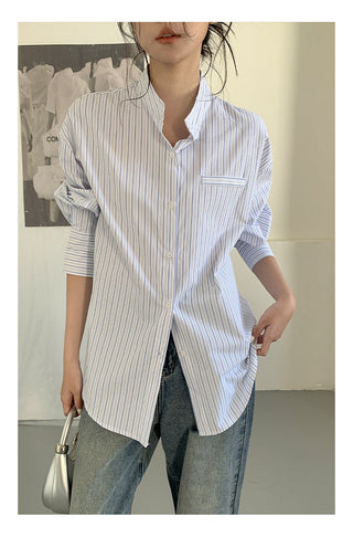 Striped work shirt