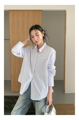 Striped work shirt