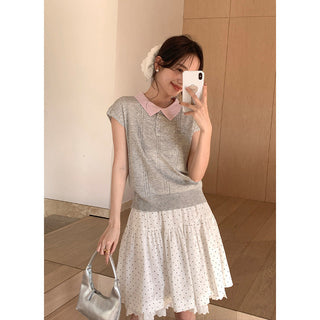 Miu polo knit Top