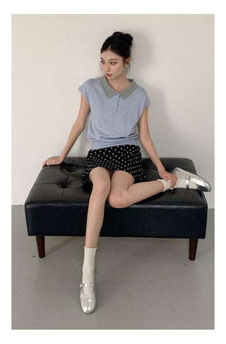Miu polo knit Top