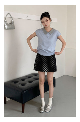 Miu polo knit Top