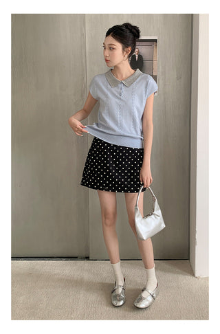 Miu polo knit Top