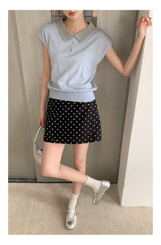 Miu polo knit Top
