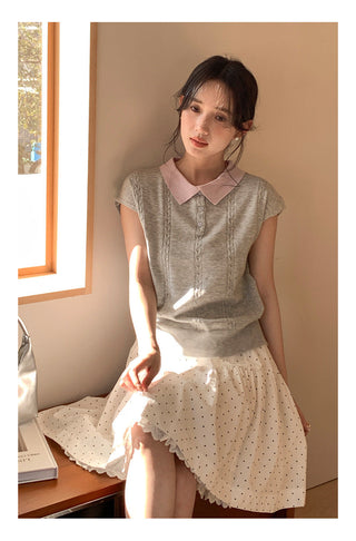 Miu polo knit Top