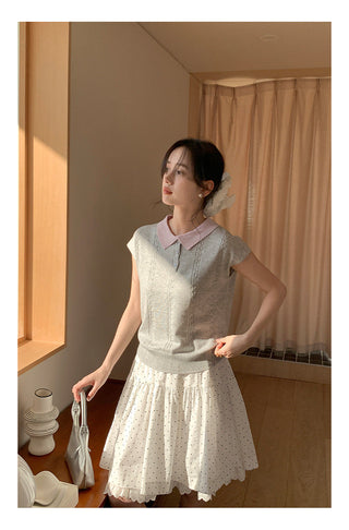 Miu polo knit Top