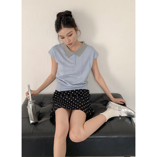 Miu polo knit Top