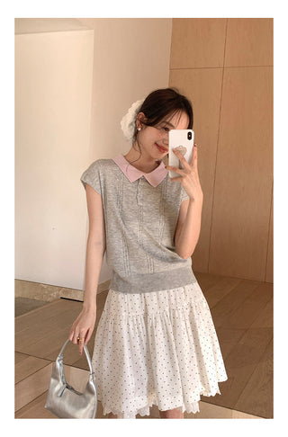 Miu polo knit Top