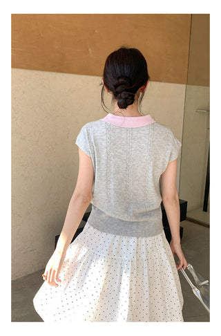 Miu polo knit Top
