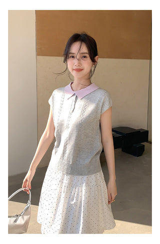 Miu polo knit Top
