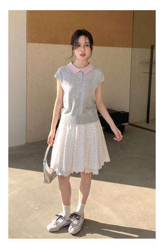 Miu polo knit Top