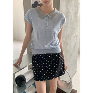 Miu polo knit Top