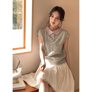 Miu polo knit Top