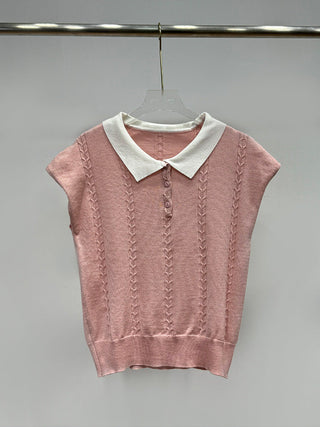Miu polo knit Top