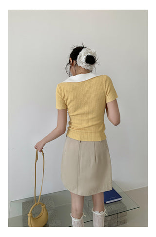 Bow polo sweater Top