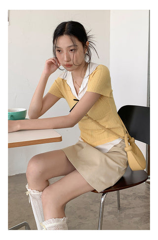 Bow polo sweater Top