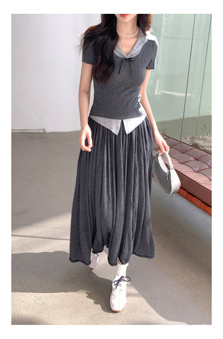 Bow polo sweater Top