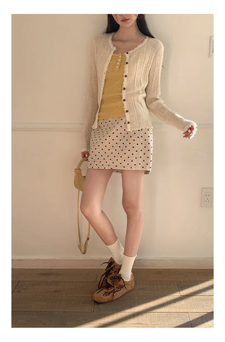 Lace shoulder sweater