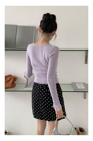 Wool bow sweater