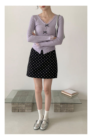 Wool bow sweater