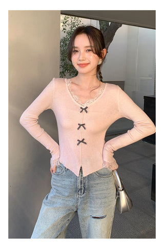 Wool bow sweater