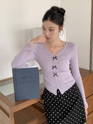 Wool bow sweater
