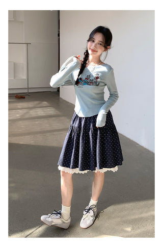 Meow print sweater