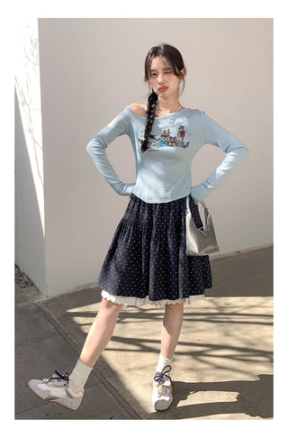 Meow print sweater