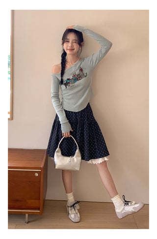 Meow print sweater