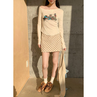 Meow print sweater