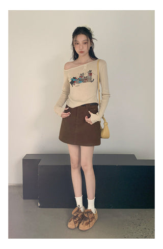 Meow print sweater