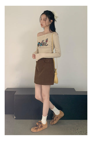 Meow print sweater