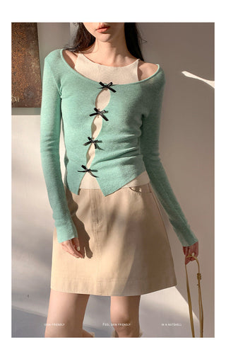 Fake two knit Top