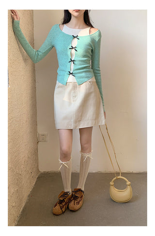 Fake two knit Top
