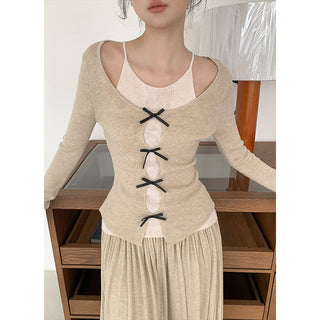 Fake two knit Top