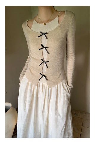 Fake two knit Top