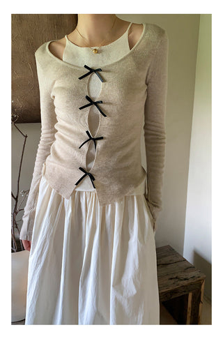Fake two knit Top
