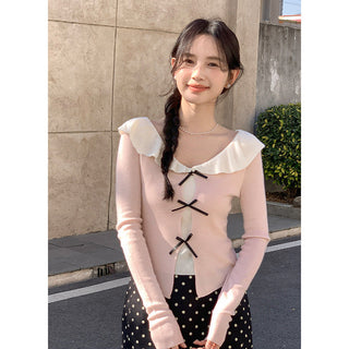 Doll bow sweater Top