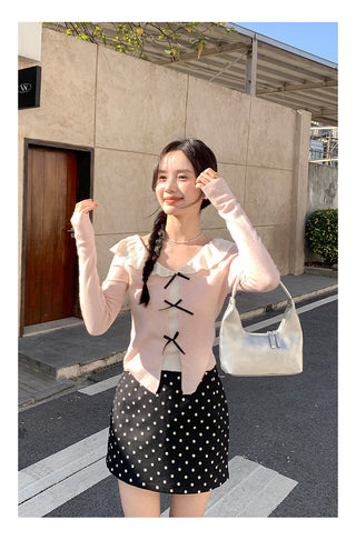 Doll bow sweater Top