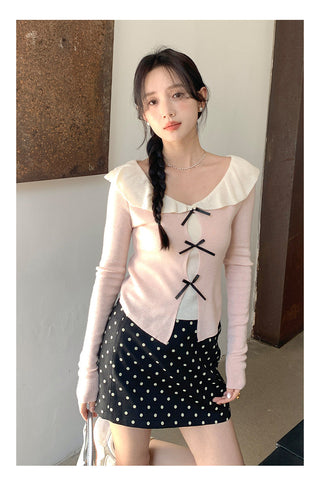 Doll bow sweater Top