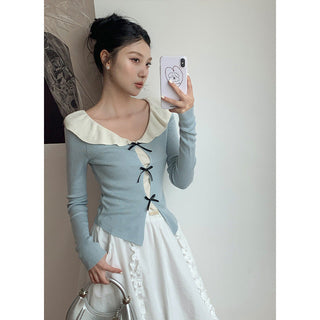 Doll bow sweater Top