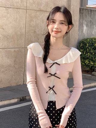 Doll bow sweater Top
