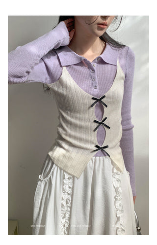 Sweet bow knit Top