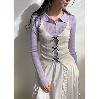 Sweet bow knit Top