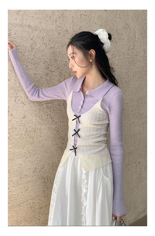 Sweet bow knit Top