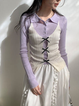 Sweet bow knit Top